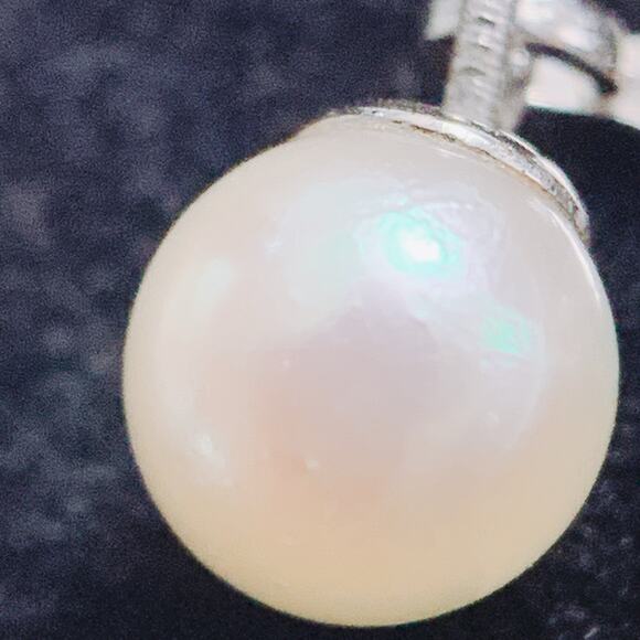 Vintage Signed Marvel Sterling Silver Pearl Pendant Necklace Mid Century 40s–50s - Picture 13 of 16